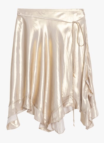 Jupe courte asymétrique satinée ZADIG&VOLTAIRE Doré